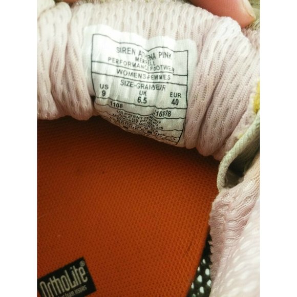 Women's Merrell Hiking Shoe Size 9 Tan and Pink - Picture 8 of 12